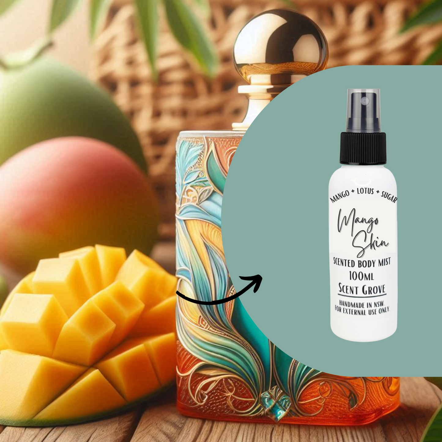Mango Skin scented body mist spray 100ml