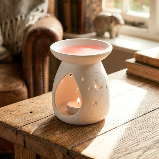 Moon & Stars Porcelain Wax Burner 12.5cm