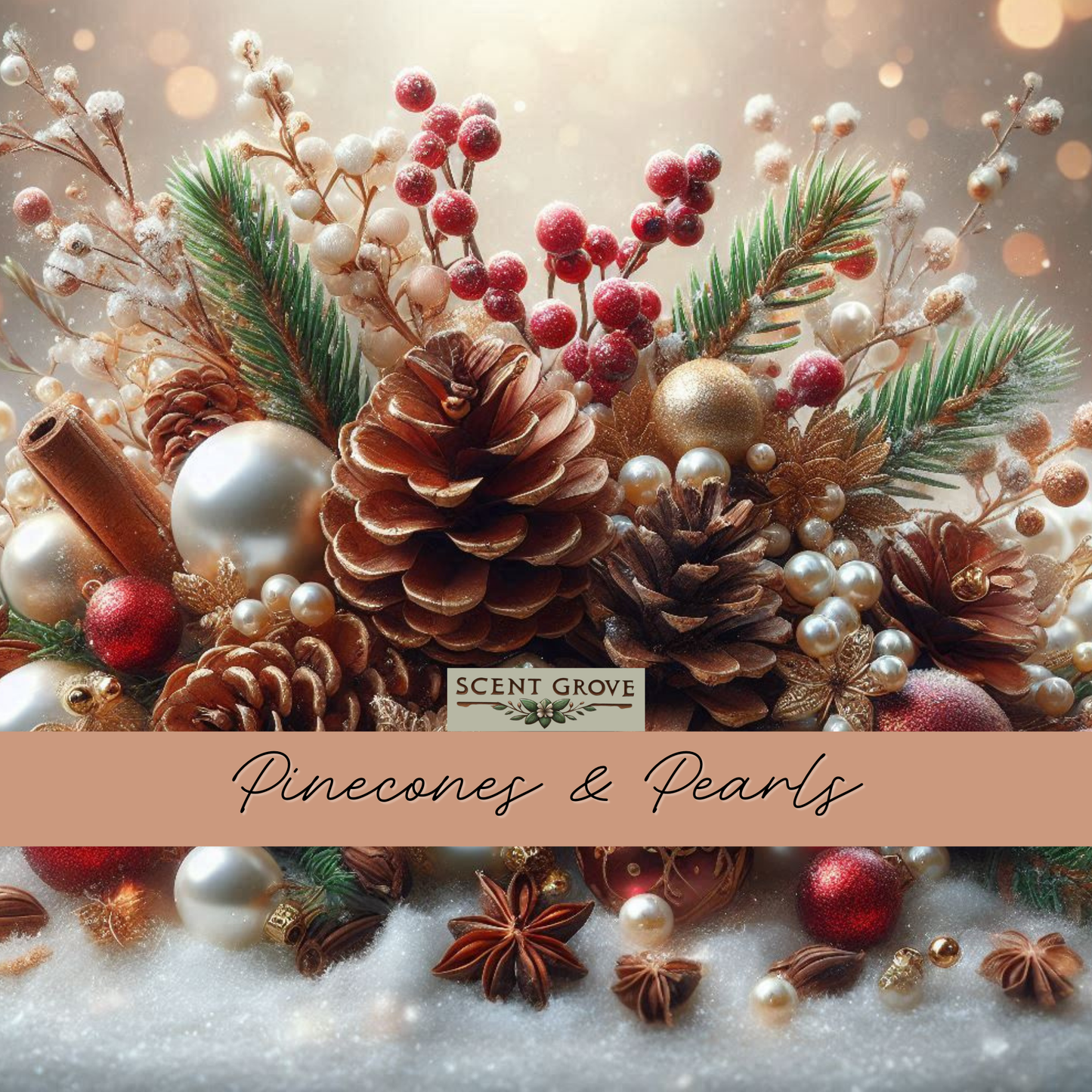Pinecones & Pearls scented soy wax melt