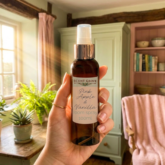 Pink Apple & Vanilla Scented Air Freshener Spray multi purpose for car, home, room