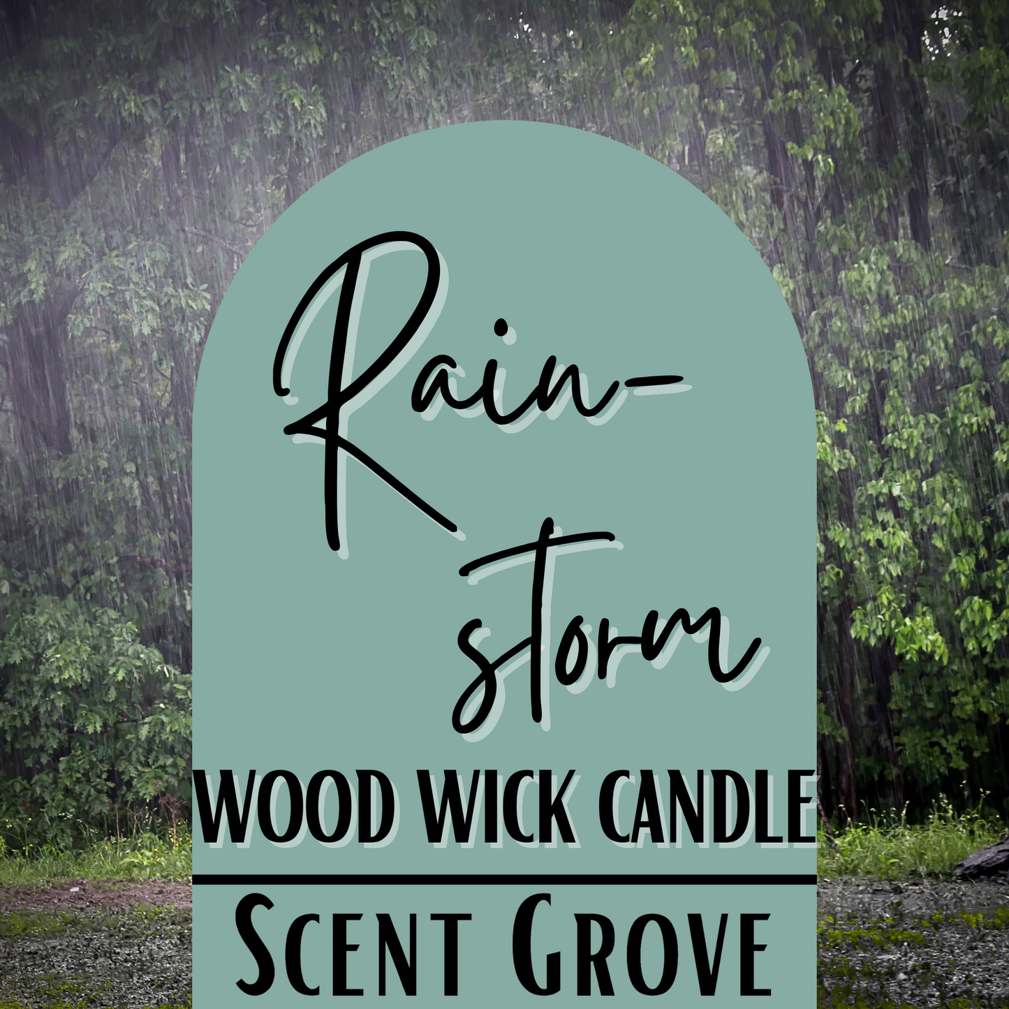 Rainstorm scented Wood Wick Soy Candle