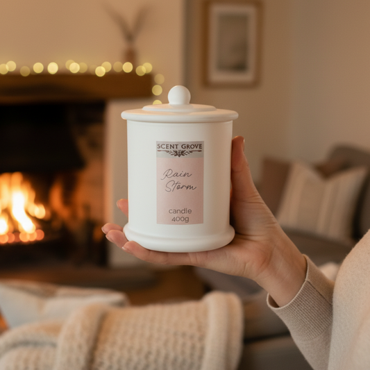 Rainstorm scented Wood Wick Soy Candle