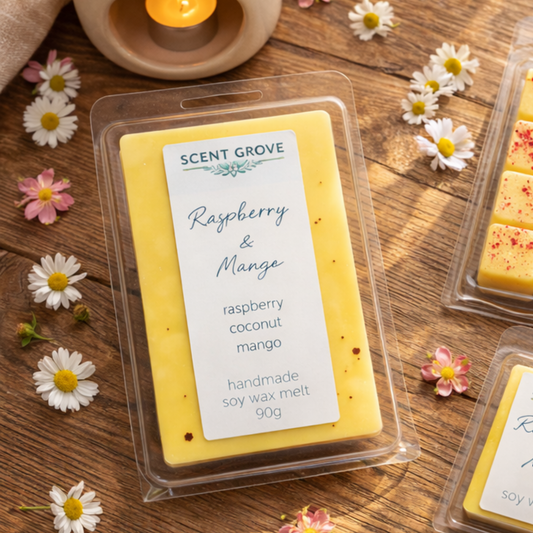 Raspberry & Mango scented soy wax melt