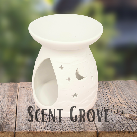Moon & Stars Porcelain Wax Burner 12.5cm