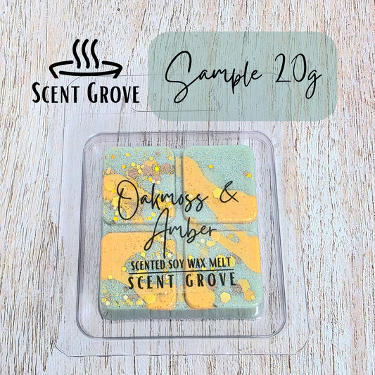Oakmoss & Amber scented soy wax melt