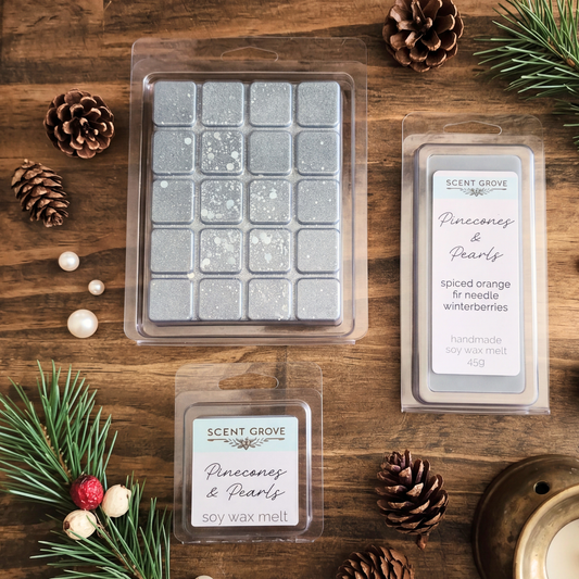 Pinecones & Pearls scented soy wax melt