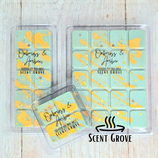 Oakmoss & Amber scented soy wax melt