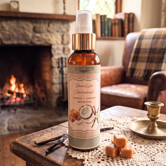 Vanilla Caramel Scented Air Freshener Spray multi purpose for car, home, room