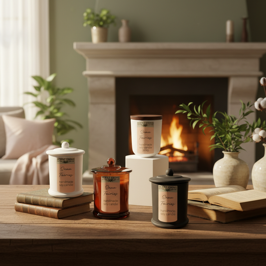 Pinecones & Pearls scented Wood Wick Soy Candle