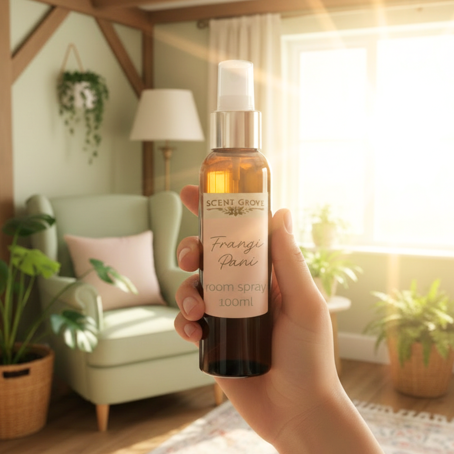 Frangipani Scented Air Freshener Spray multi purpose for car, home, room