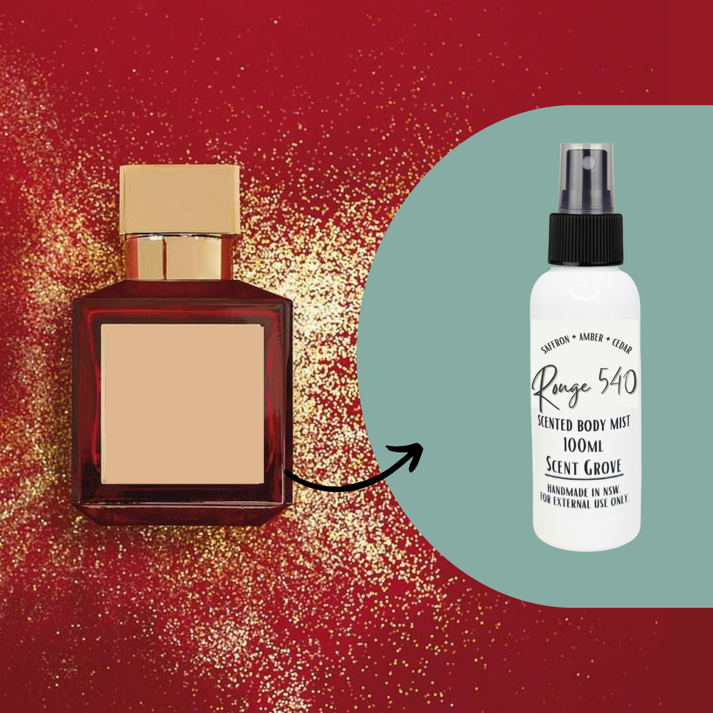 Rouge 540 scented body mist spray 100ml
