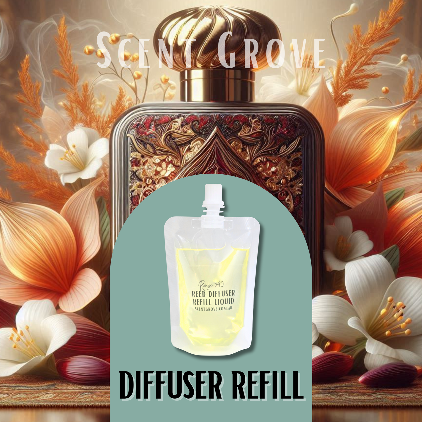 Rouge 540 Scented Diffuser Liquid Refill 100ml Clear Pouch