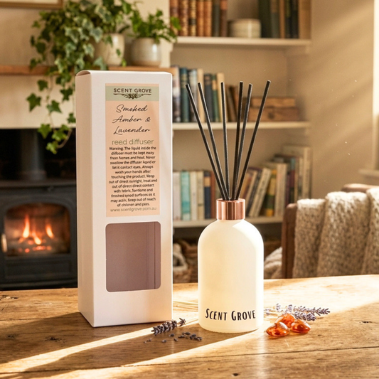 Smoked Amber & Lavender Scented Reed Diffuser 200ml