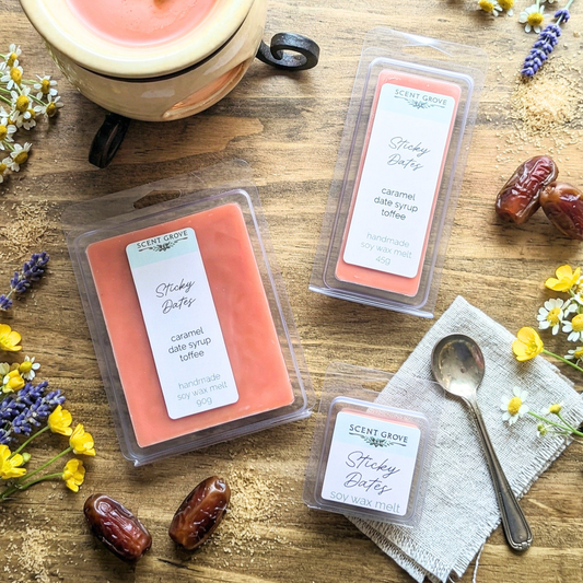 Sticky Dates scented soy wax melt