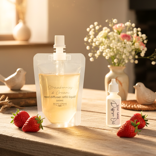 Strawberries & Cream Scented Diffuser Refill Liquid