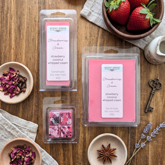 Strawberries & Cream soy wax melt