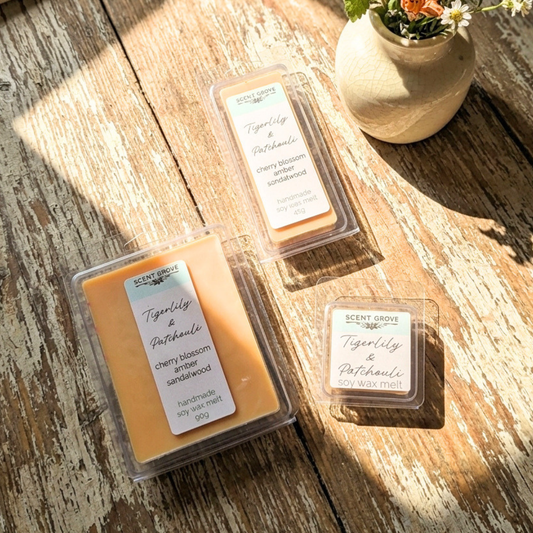 Tigerlily & Patchouli type scented soy wax melt
