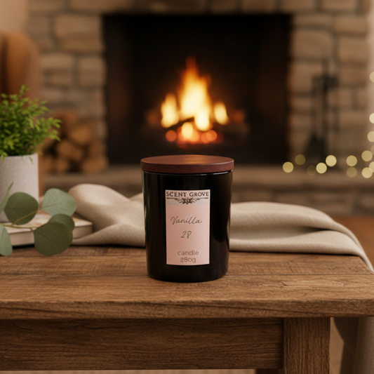 Vanilla 28 scented Wood Wick Soy Candle