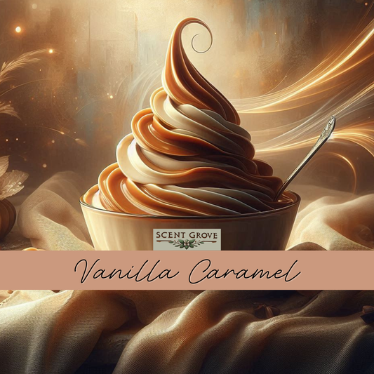 Vanilla Caramel scented Wood Wick Soy Candle