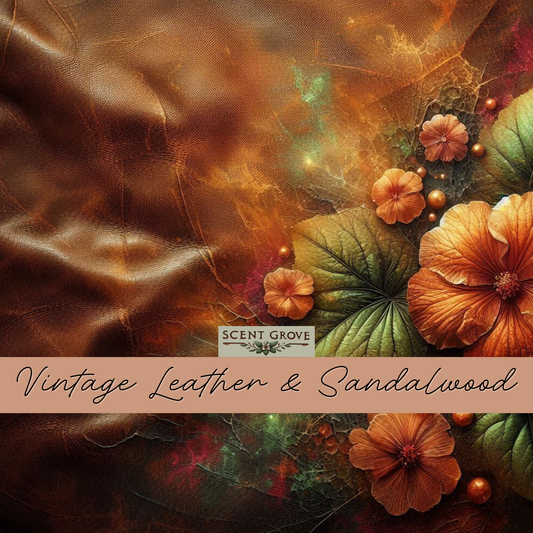 Vintage Leather & Sandalwood scented soy wax melt