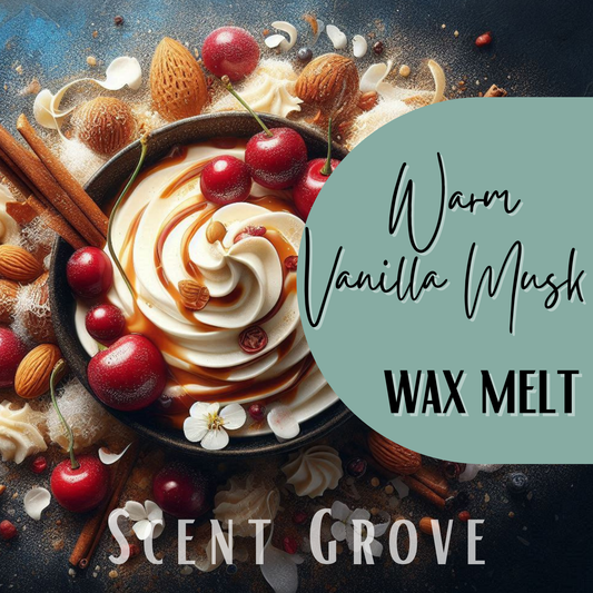 Warm Vanilla Musk scented soy wax melt