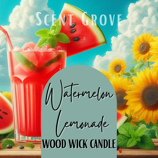 Watermelon Lemonade scented Wood Wick Soy Candle