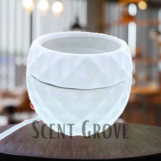 Aroma Glow™ Diamonds Matte White Heat Pad Electric Wax Warmer