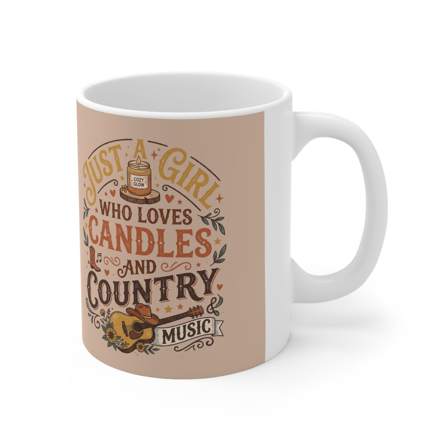 Just a Girl Who Loves Candles and Country Music Coffee Mug