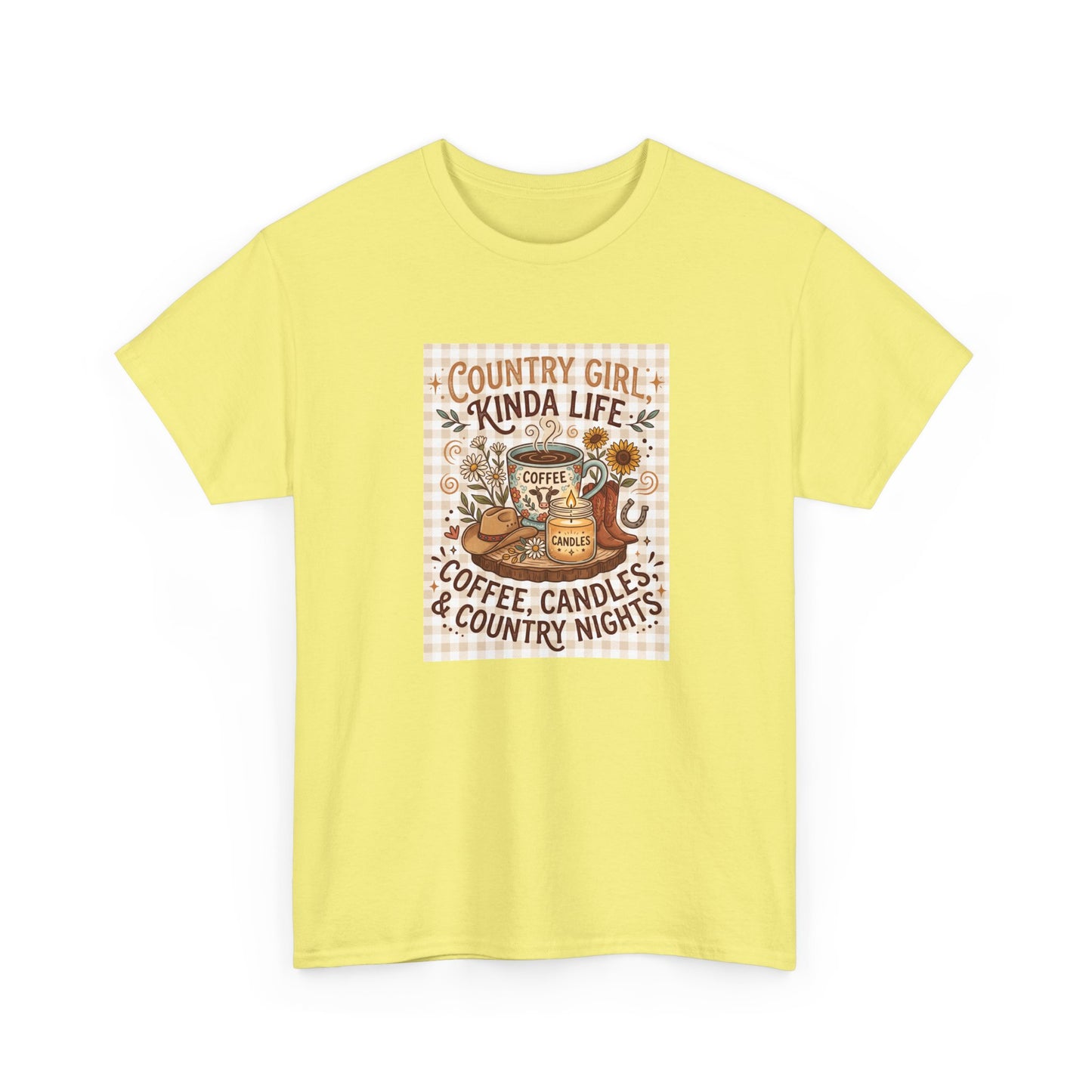 Country Girl Kind of Life Coffee Candles Country Nights T-Shirt