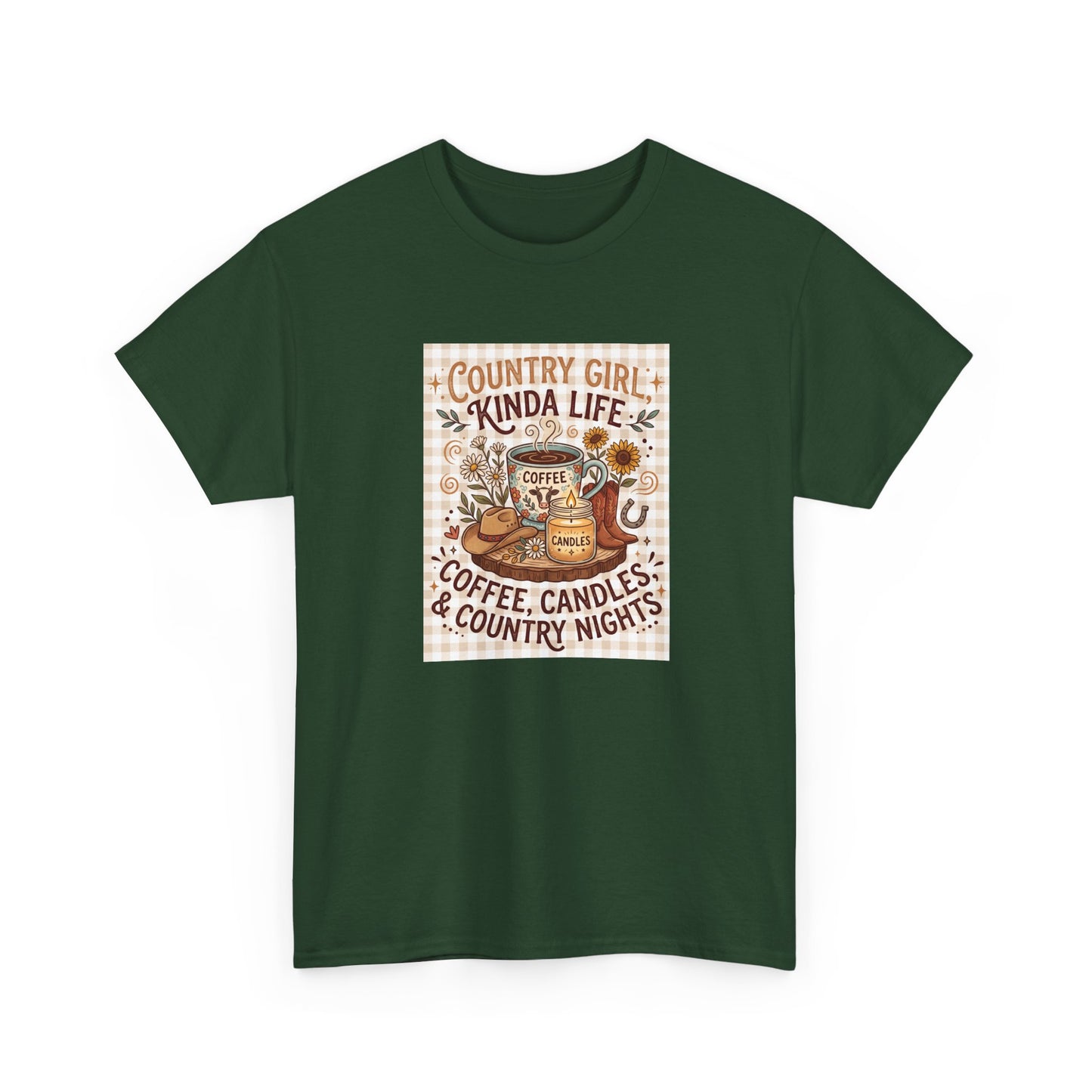 Country Girl Kind of Life Coffee Candles Country Nights T-Shirt