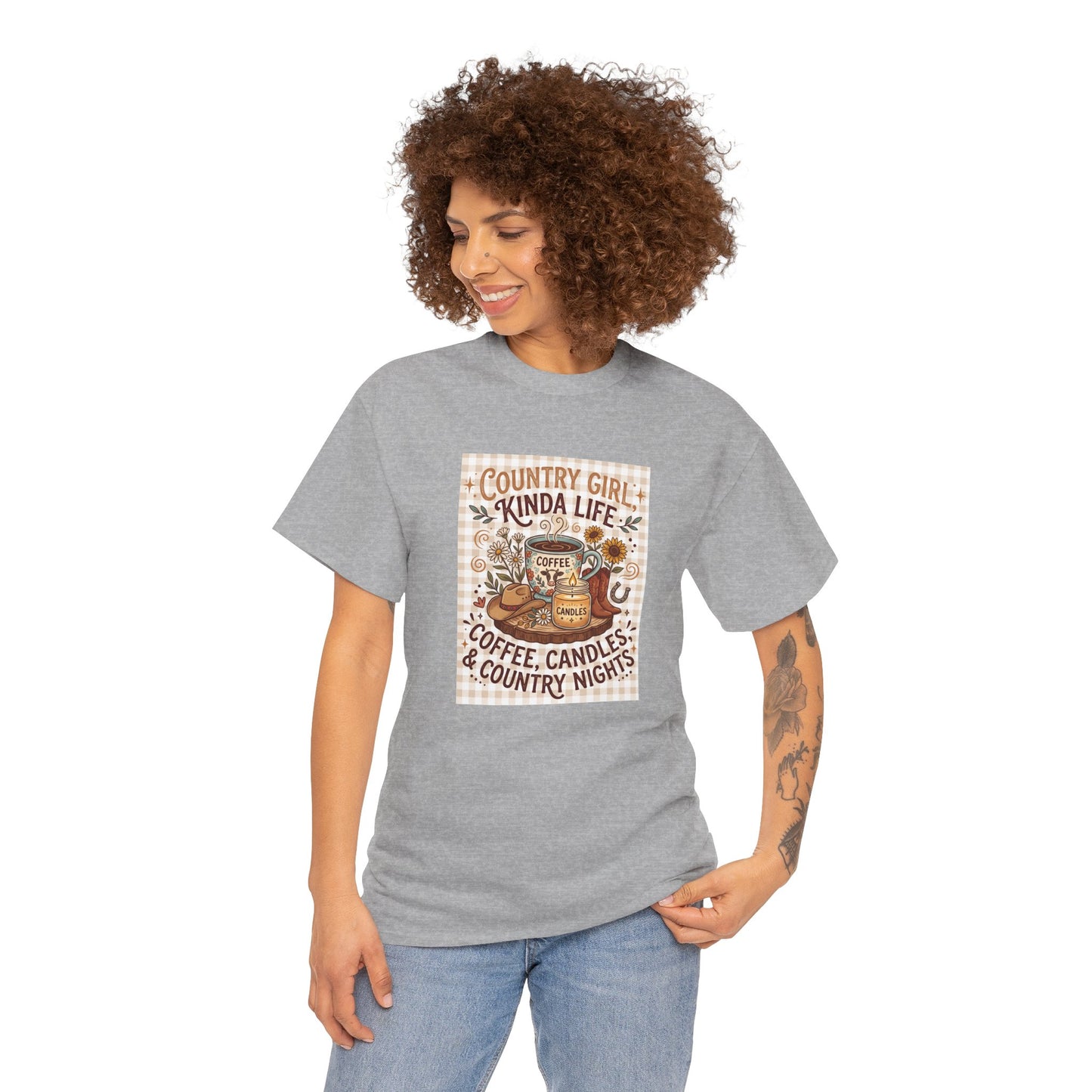 Country Girl Kind of Life Coffee Candles Country Nights T-Shirt