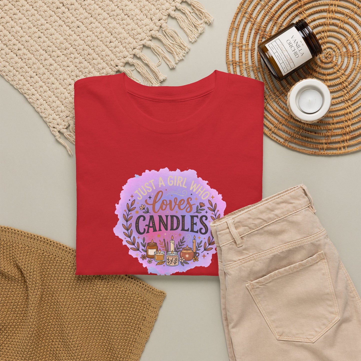 T-Shirt – I Love Candles Floral Candle Lover Design