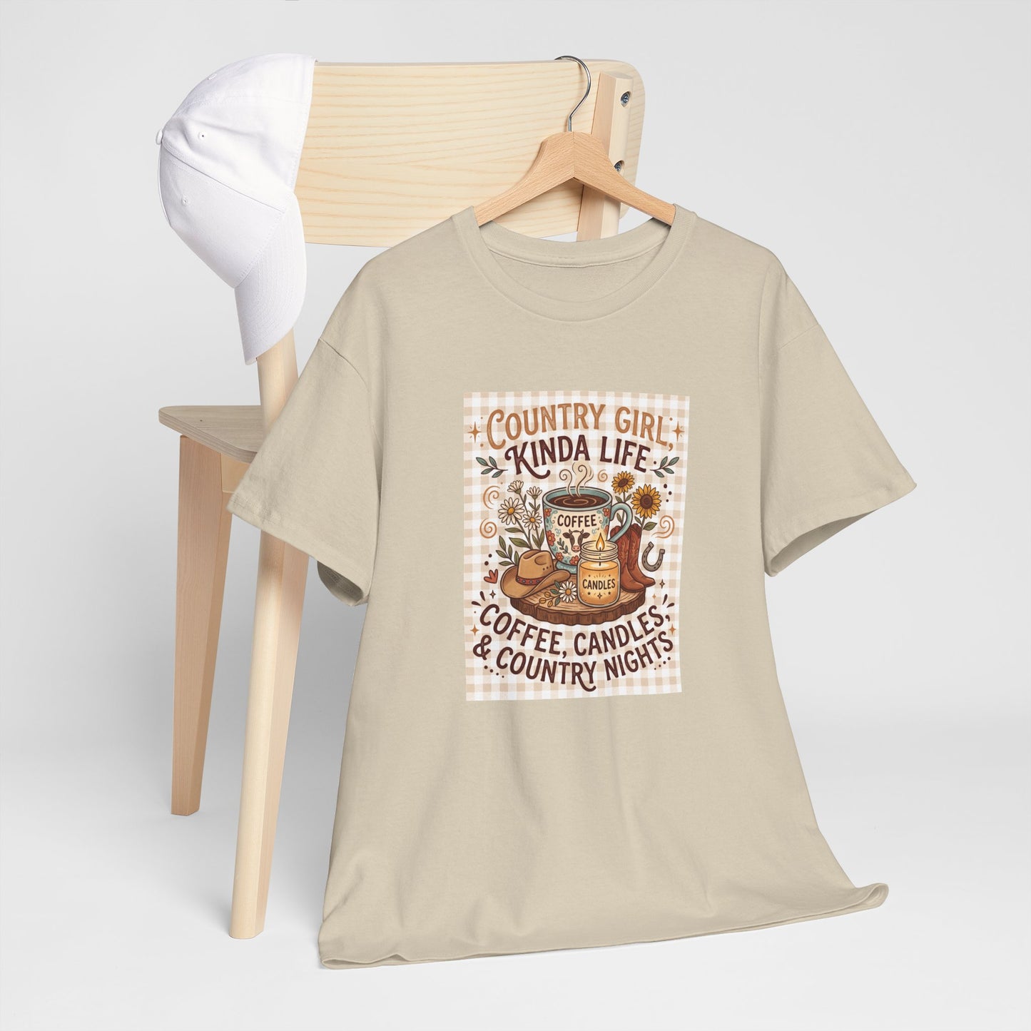 Country Girl Kind of Life Coffee Candles Country Nights T-Shirt