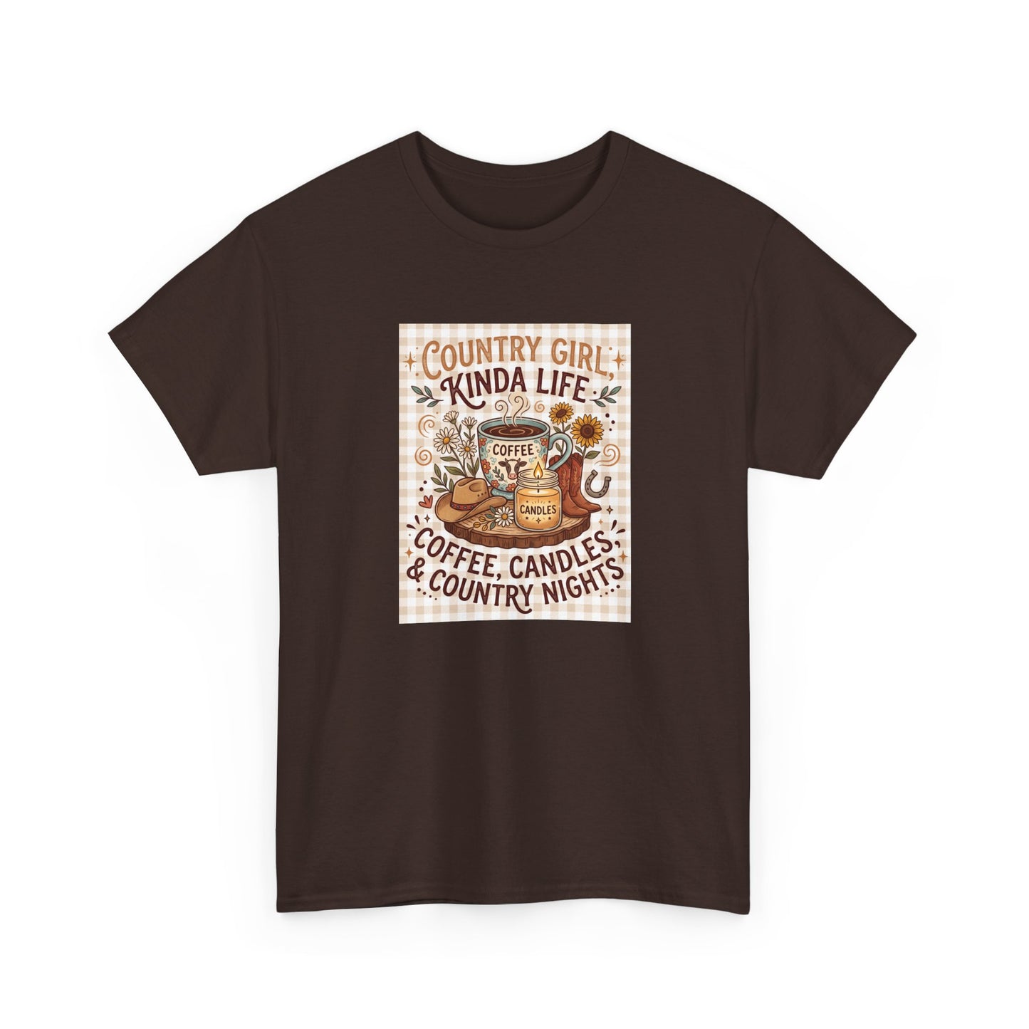 Country Girl Kind of Life Coffee Candles Country Nights T-Shirt