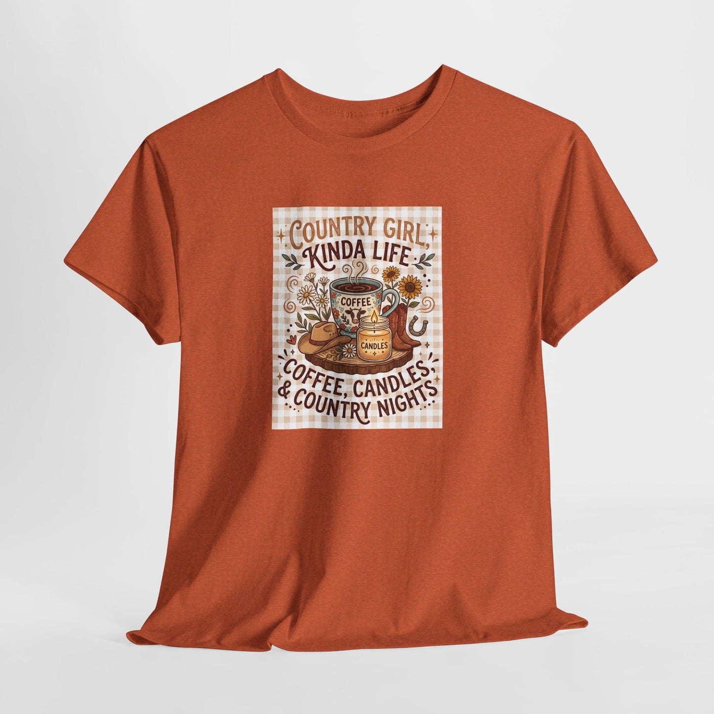 Country Girl Kind of Life Coffee Candles Country Nights T-Shirt