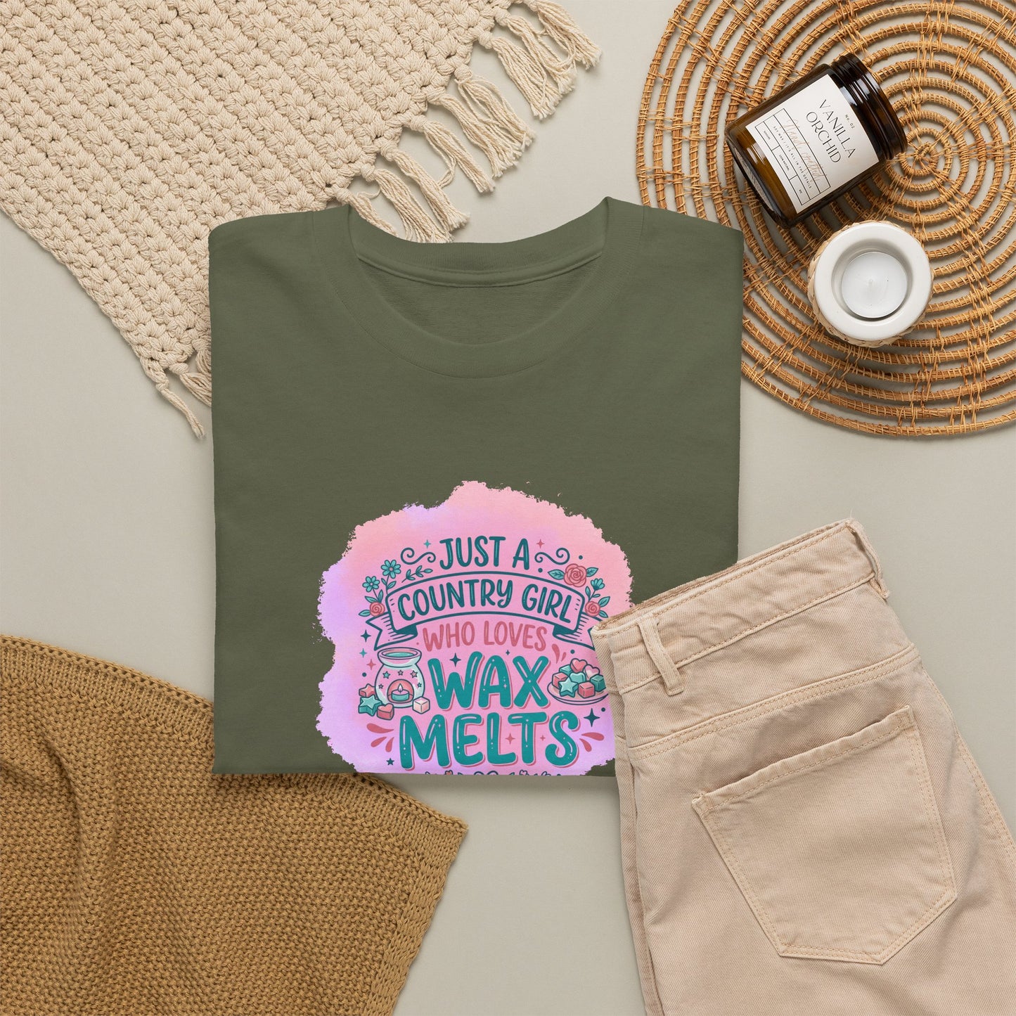 Just a Country Girl Who Loves Wax Melts Graphic T-Shirt