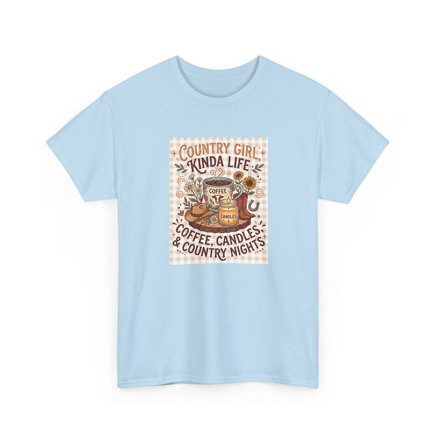 Country Girl Kind of Life Coffee Candles Country Nights T-Shirt