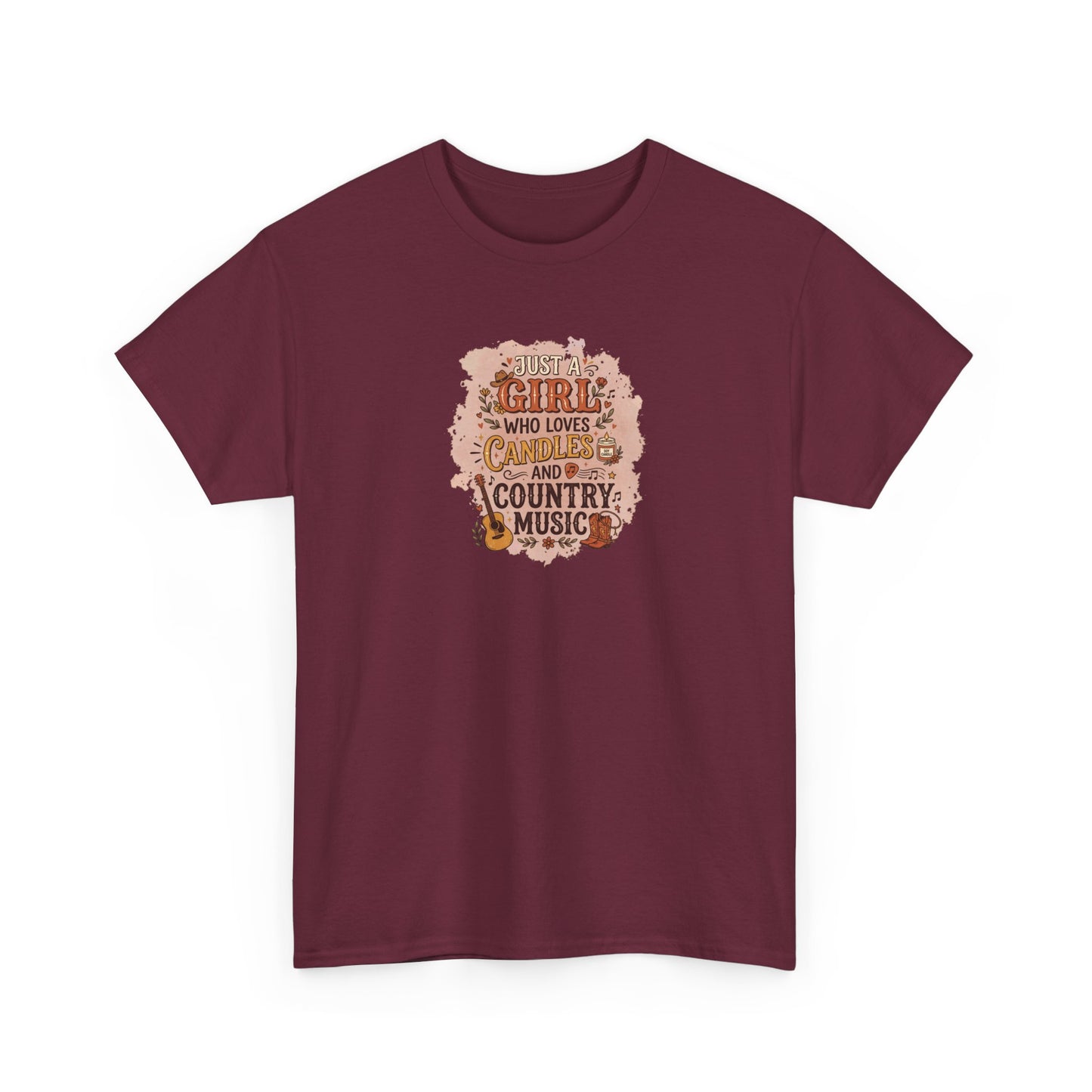 Just a Girl Who Loves Candles and Country Music Graphic Tee