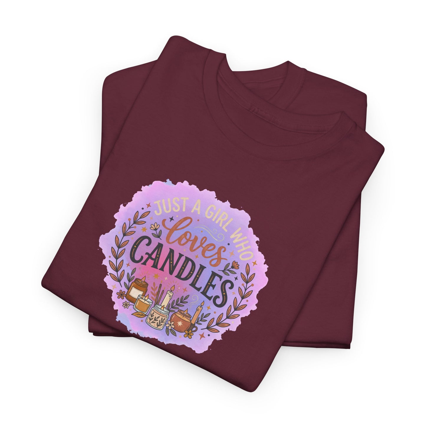 T-Shirt – I Love Candles Floral Candle Lover Design