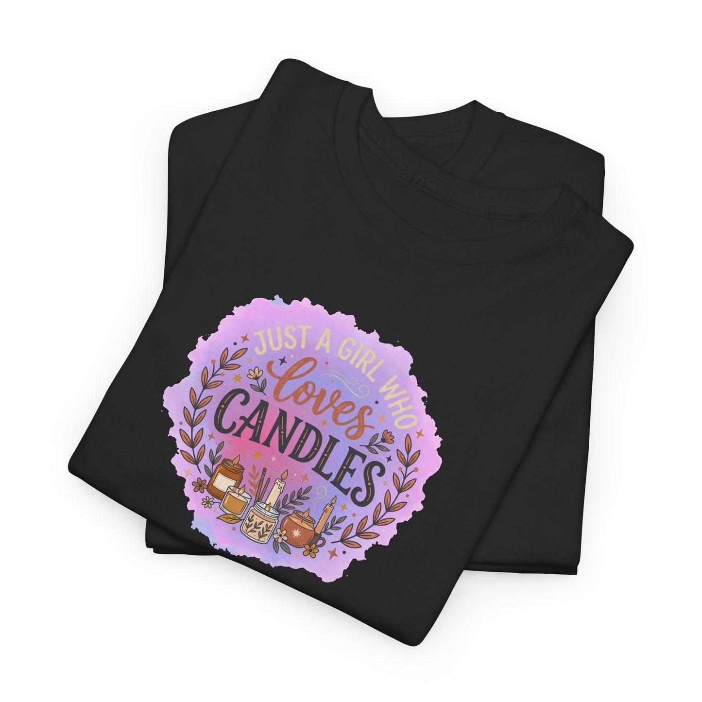 T-Shirt – I Love Candles Floral Candle Lover Design