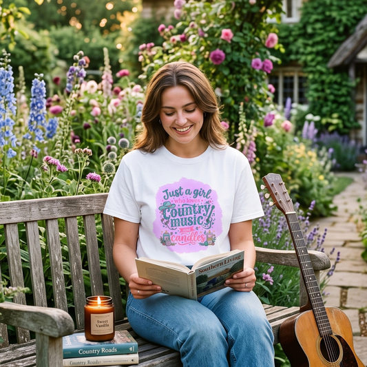 Just a Girl Country Music & Candles T-Shirt