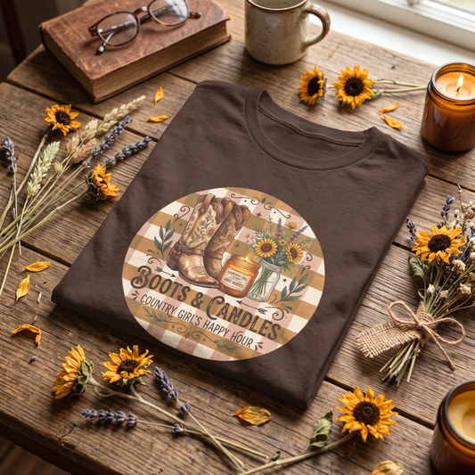 Boots and Candles Country Girl’s Happy Hour T-Shirt