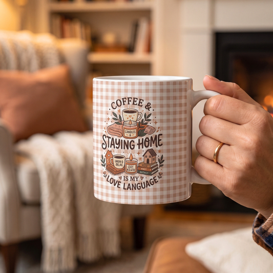 Staying Home Is My Love Language Coffee Mug