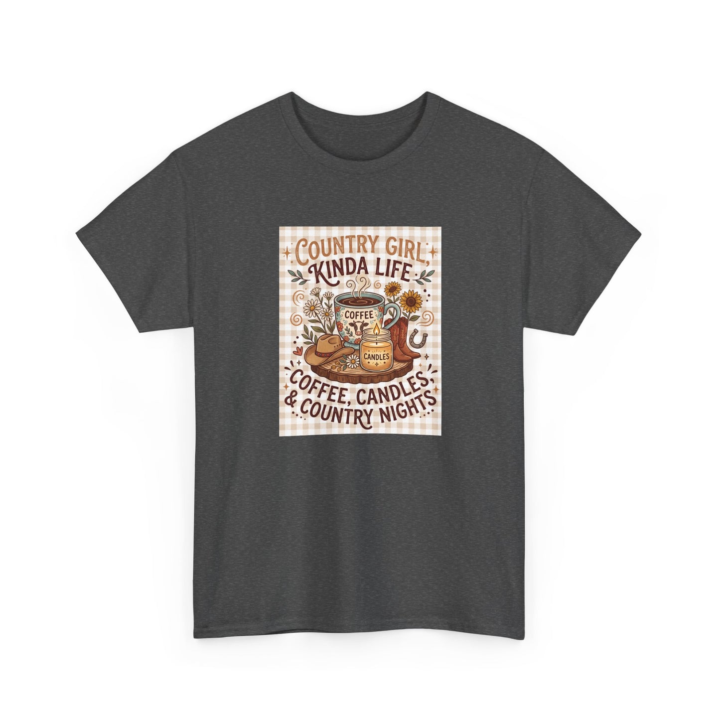 Country Girl Kind of Life Coffee Candles Country Nights T-Shirt