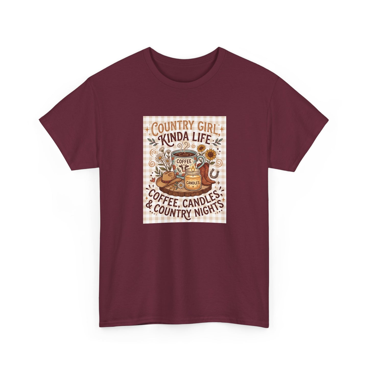 Country Girl Kind of Life Coffee Candles Country Nights T-Shirt