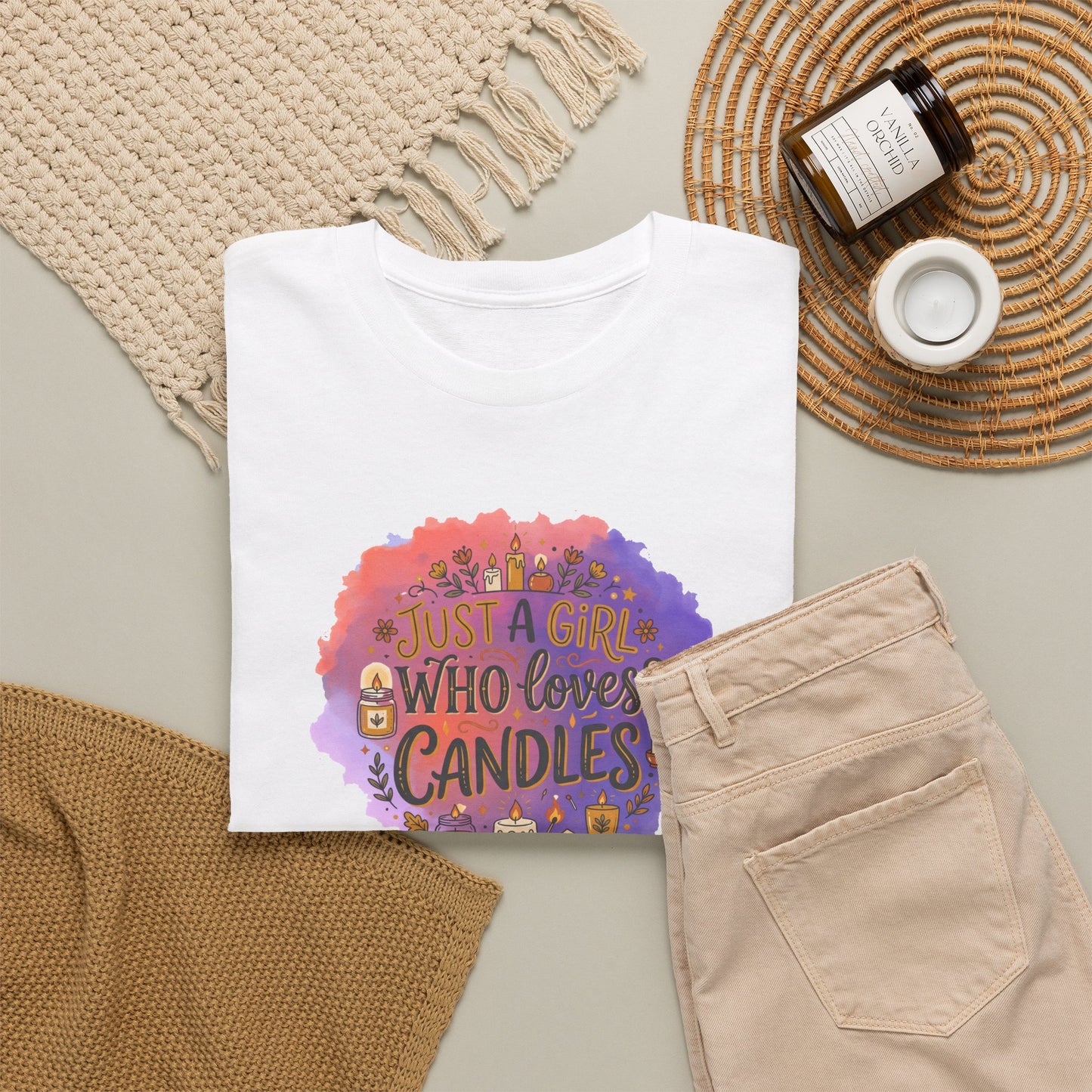 Just a Girl Who Loves Candles Graphic T-Shirt