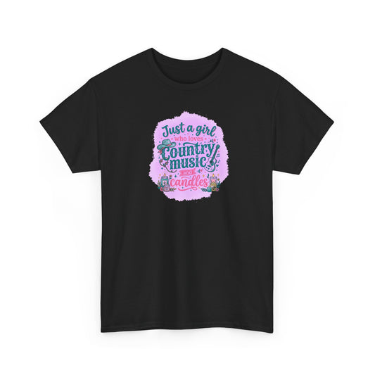 Just a Girl Country Music & Candles T-Shirt