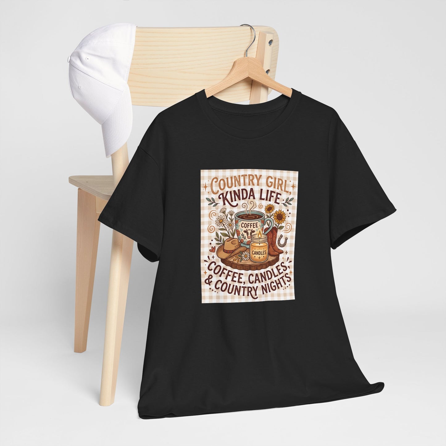 Country Girl Kind of Life Coffee Candles Country Nights T-Shirt