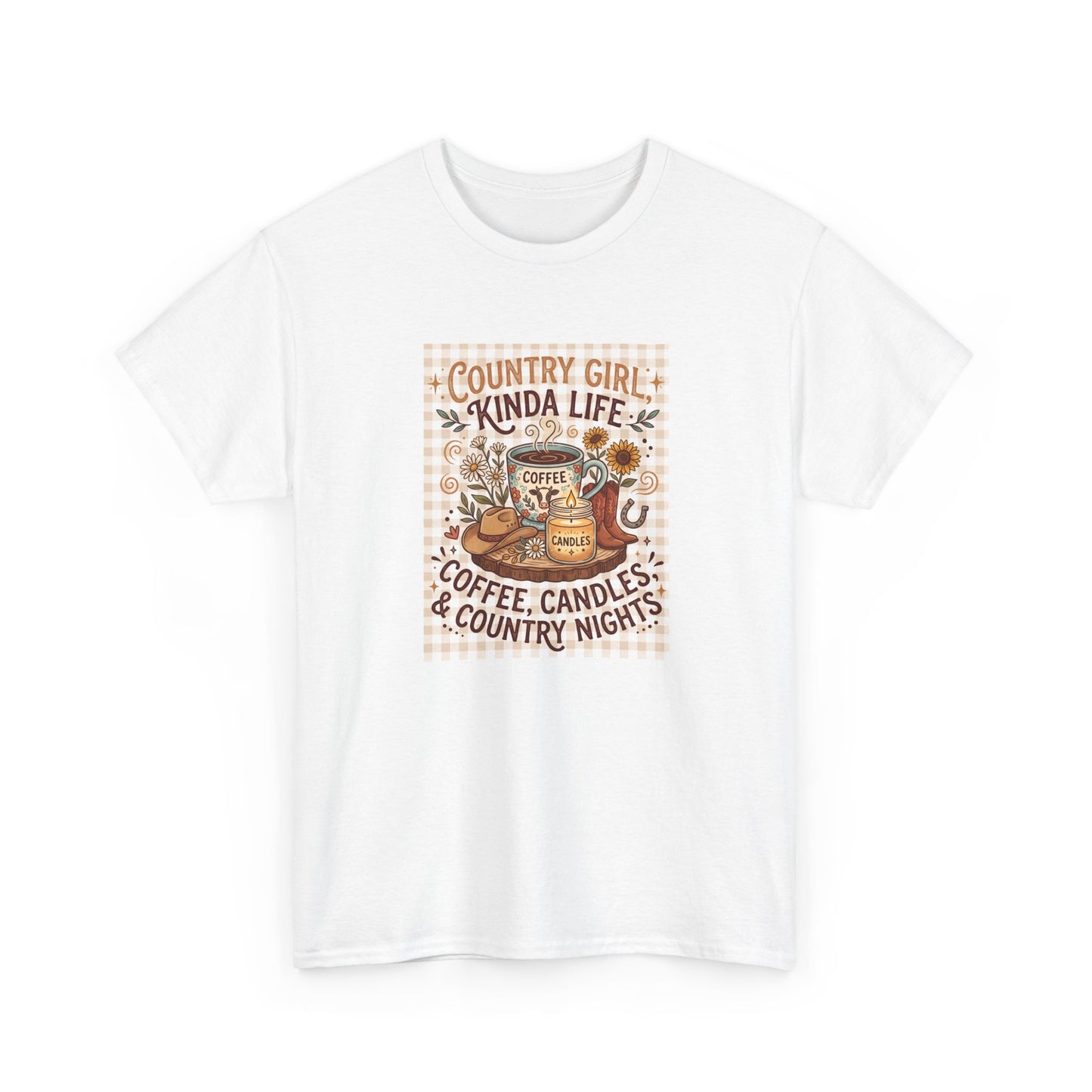 Country Girl Kind of Life Coffee Candles Country Nights T-Shirt