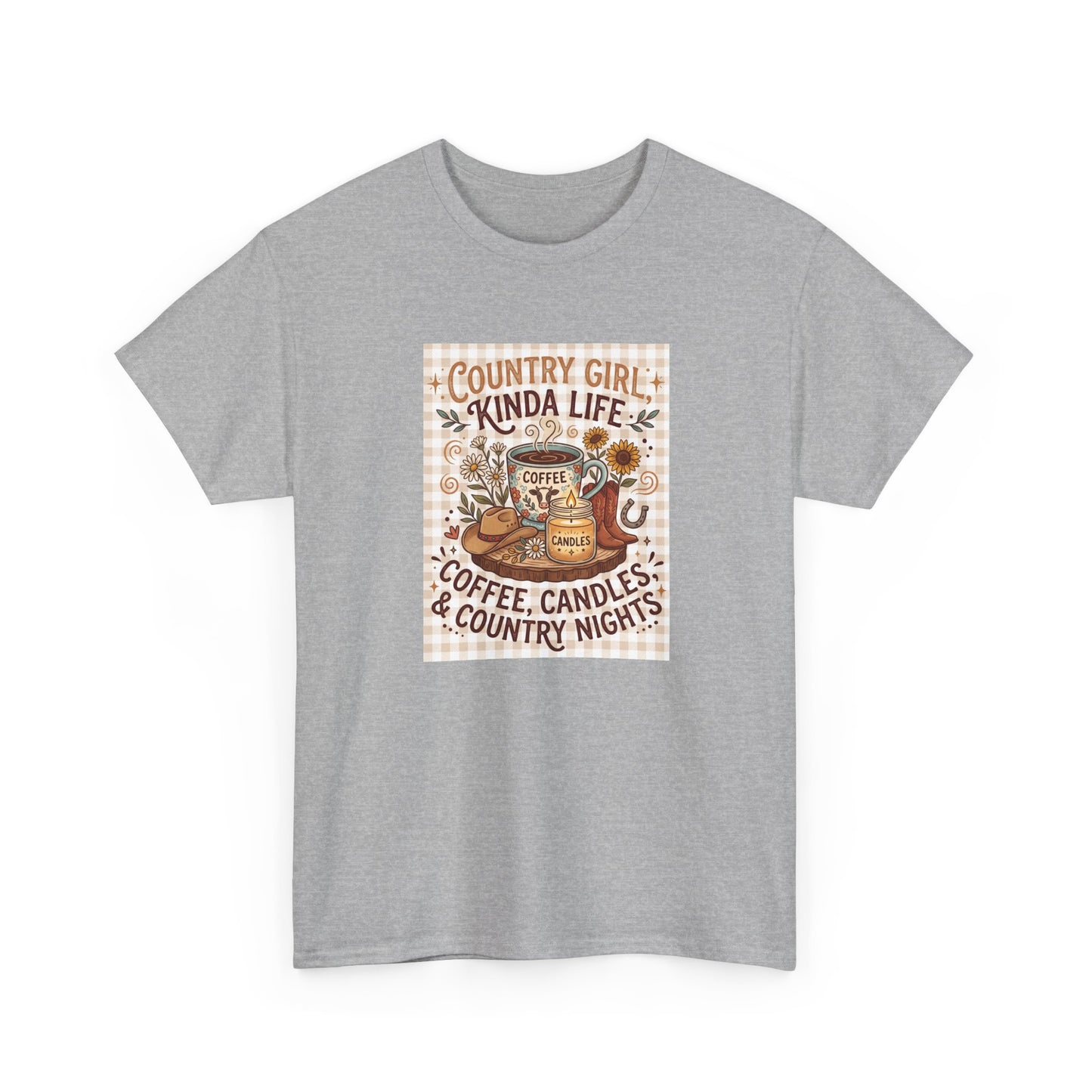 Country Girl Kind of Life Coffee Candles Country Nights T-Shirt